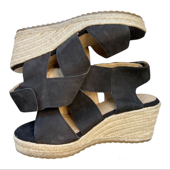 Naturalizer SOUL black wedge sandal 8.5 women’s - Picture 3 of 9